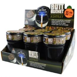 18 Bulk Camo Led Light Butt Bucket In Pdq Display