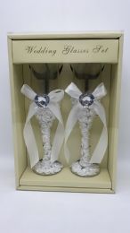 24 Bulk 2pc Wedding Glasses Set