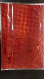 40 Bulk Holographic Wrapping Sheet Red, 50 ct