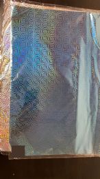 40 Bulk Holographic Wrapping Sheet Turquoise, 50 ct