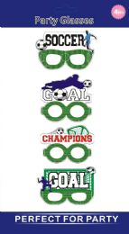 60 Bulk Party Fancy Glasses Soccer 4pcs