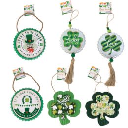 24 Bulk St. Pat Hanging Decor Galvanized 6 Asst / Hangtag