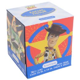 48 Bulk Facial Tissue 74ct Disney Toy Story 2ply White Boxed