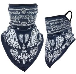 24 Bulk Neck Gaiters Paisley Print Triangle Face Shields