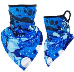 24 Bulk Neck Gaiters Paint Print Triangle Face Shields