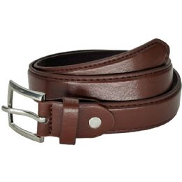 24 Bulk Belts Quality Brown Stitched For Kids Medium Size