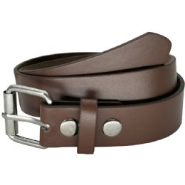 24 Bulk Kids Leather Belt Quality Brown For Children Medium Size