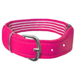 24 Bulk Pink Stretch Belts For Kids Striped Design