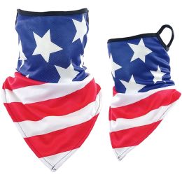 24 Bulk Neck Gaiters Us Flag Print Triangle Face Masks
