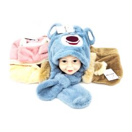 24 Bulk Kids' Bear Winter Hat