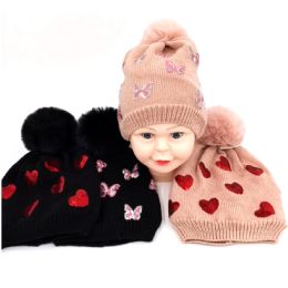 24 Bulk Assorted Design Kids Winter Hat