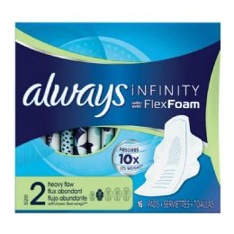 8 Bulk Always Maxi Pads 16 Ct 3in1 Thick