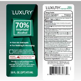12 Bulk Luxury Isoproply Alcohol 16 Oz White 70%