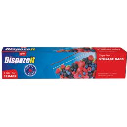 24 Bulk Dispozeit Disposiable Freezer Storage Bag 1 Gl 15 Ct Zipper Seal Bag Regular