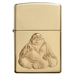 Bulk Zippo Lighter 1 Pk High Polish Brass Emblem Attached