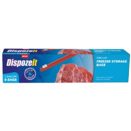 24 Bulk Dispozeit Disposiable Freezer Storage Bag 1 Gl 8 Ct Slider Lock