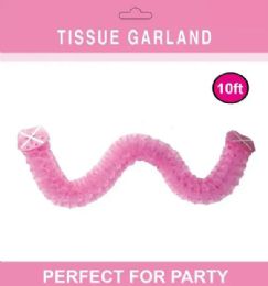 180 Bulk Tissue Garland 10ft Pink