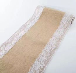 120 Bulk Classic Burlap Table Runner 84in