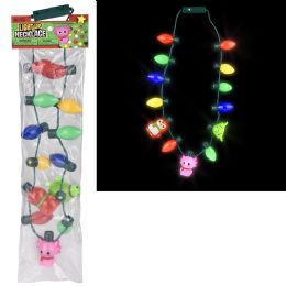 48 Bulk LighT-Up Christmas Sea Life Necklace 20"