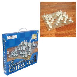 4 Bulk 14" Glass Chess Set
