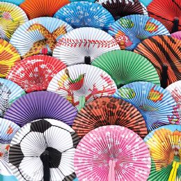 1152 Bulk 10" Folding Fan Assortment