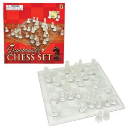 8 Bulk 10" Glass Chess Set