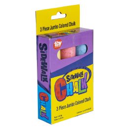 144 Bulk 3pc Jumbo Sidewalk Chalk 4"