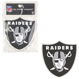 24 Bulk Fanfave 7" Oakland Raiders 3d Magnet