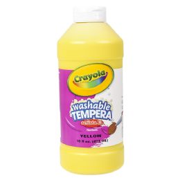 12 Bulk Crayola Washable Tempera Paint 16oz Yellow