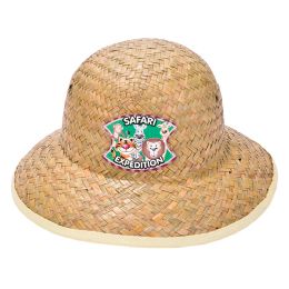 144 Bulk Child Size Straw Safari Hat