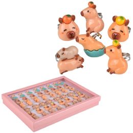 1152 Bulk Capybara Plastic Rings 1"