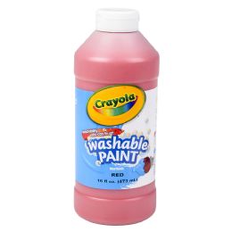 12 Bulk Crayola Washable Paint Bottle Red 16oz