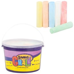 6 Bulk Jumbo Chalk In A Bucket 36 pc