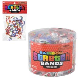 288 Bulk Unicorn Rainbow Silicone Stretch Bands
