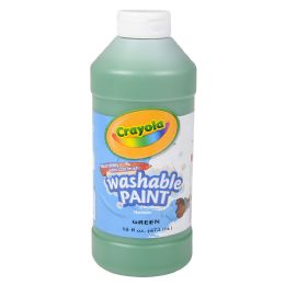 12 Bulk Crayola Washable Paint Bottle Green 16oz