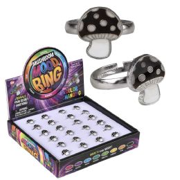 288 Bulk Mushroom Mood Ring 0.5"