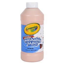 12 Bulk Crayola Washable Paint Bottle Peach 16oz