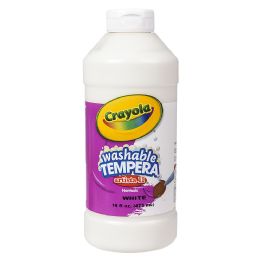 12 Bulk Crayola Washable Tempera Paint 16oz White