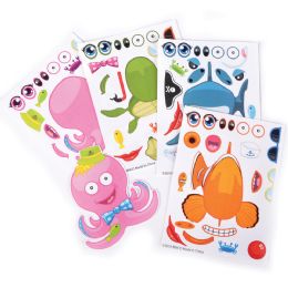 2880 Bulk Sea Animal Character Sticker Set