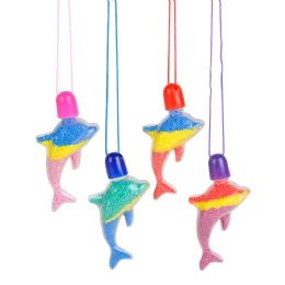 864 Bulk 3" Dolphin Sand Art Necklace 1oz (sand Not Included)