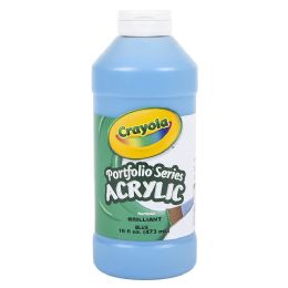 12 Bulk Crayola Acrylic Paint Bottle 16oz Blue