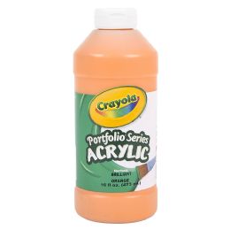 12 Bulk Crayola Acrylic Paint Bottle 16oz Orange