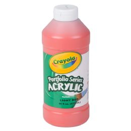 12 Bulk Crayola Acrylic Paint Bottle 16oz Light Red
