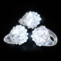 288 Bulk White LighT-Up Bumpy Ring