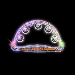 72 Bulk 9" Flashing Tambourine