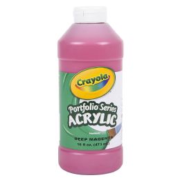 12 Bulk Crayola Acrylic Paint Bottle 16oz Deep Magenta