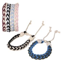 432 Bulk Two Tone Adjustable Friendship Bracelet