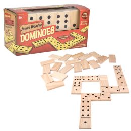 4 Bulk 6" Jumbo Wooden Dominoes Set