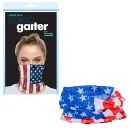 144 Bulk Patriotic Neck Gaiter 10 X 18"