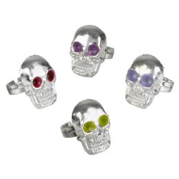 8640 Bulk Plastic Skull Ring 0.75"